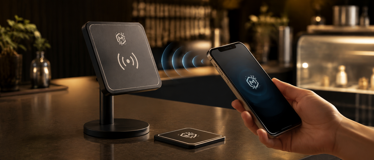 Make It Tech NFCスタンド・プレートをスマートフォンで利用するイメージ